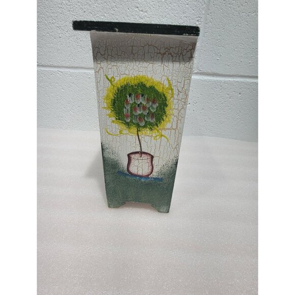 Cottage Core Painted Jewelry Chest Drawers Crackle Birds Flowers Butterfly - Picture 2 of 11